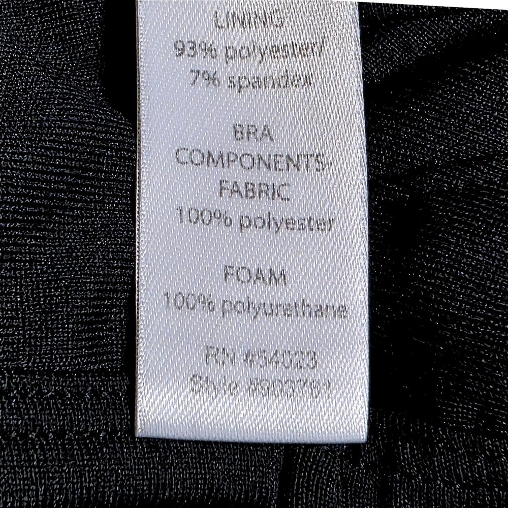 Athleta Yoga V-Neck Built-in Bra Tank Top Women 32B Black Ruched Activewear EUC - Picture 13 of 15